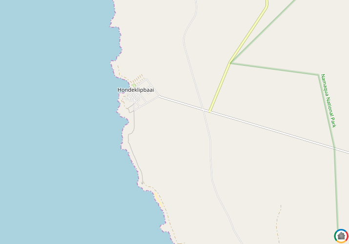 Map location of Hondeklip Bay